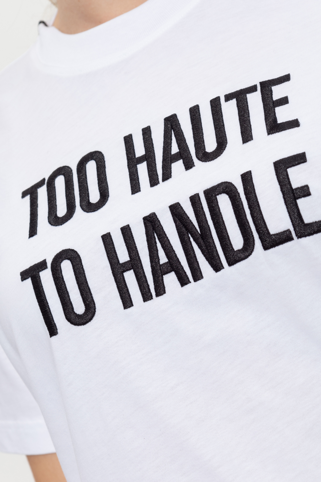 White T-shirt with embroidery Moschino - Vitkac Italy